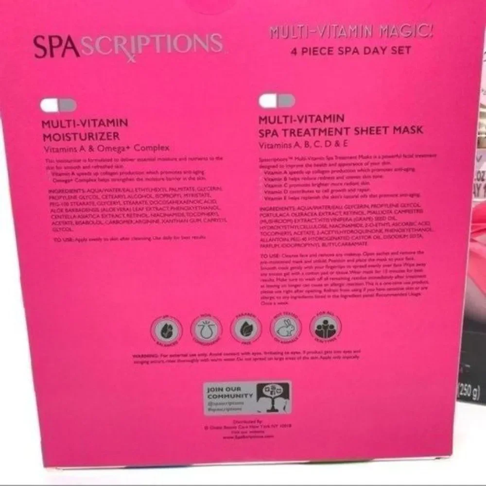Bath and Body Spa Day Gift Set Vitamin Masks, Bath Bombs, Lotion Body Wash